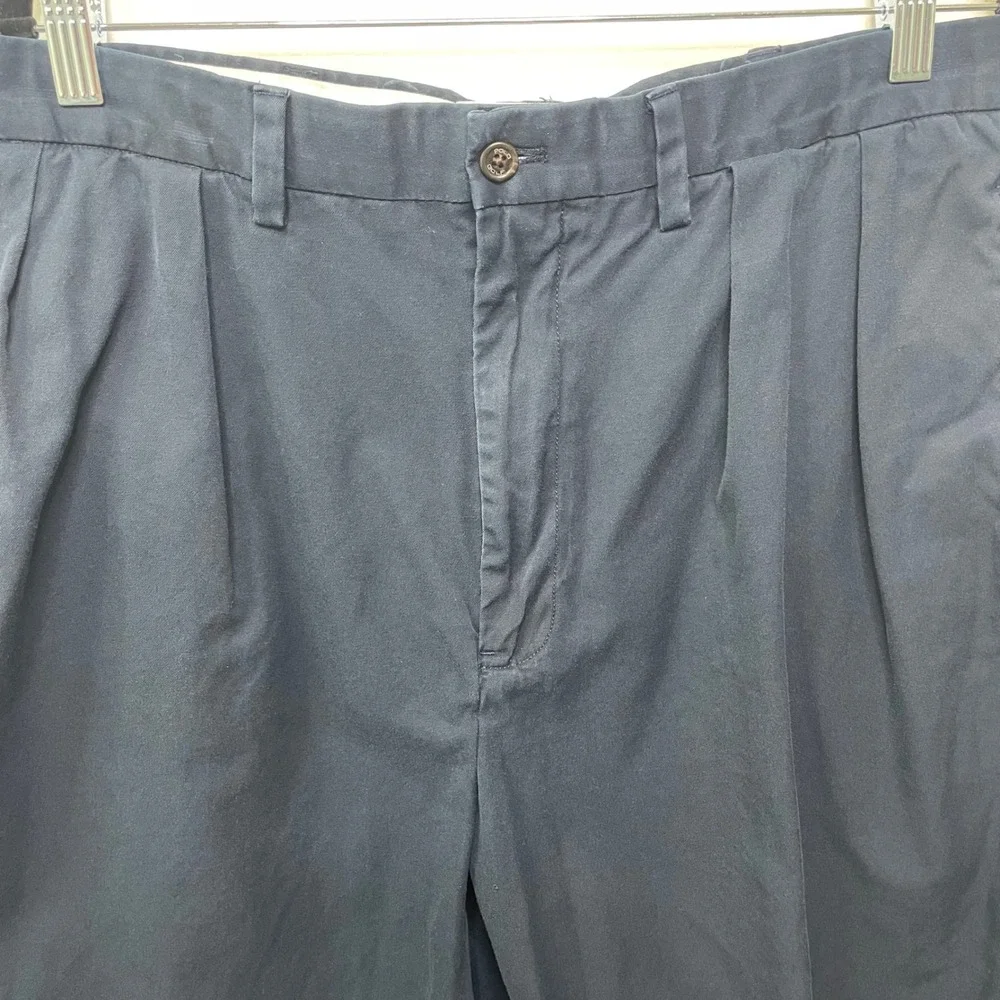 Polo Golf Ralph Lauren Mens Navy Blue Pleated Fairway Shorts Vintage 90s Y2K 36